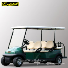CE approved 4 front seats and 2 foldable rear seats electric golf cart